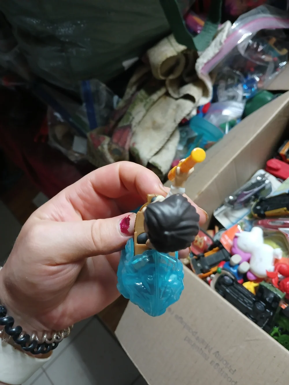 McDonald's Brown-Haired Sailor Figure with Yellow Spyglass and Blue Wave